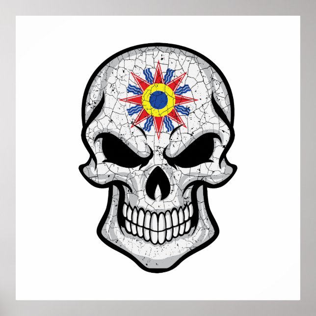 Póster Bandera del Cráneo Sonriente de Chaldea (Frente)