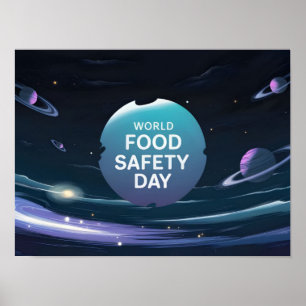 Póster Bandera del Día Mundial de la Seguridad Alimentari