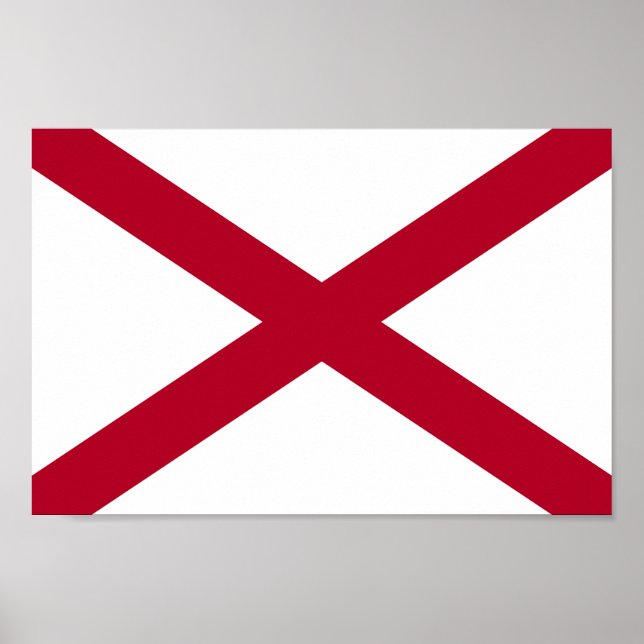 Póster Bandera del estado de Alabama (Frente)