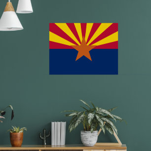 Póster Bandera del estado de Arizona
