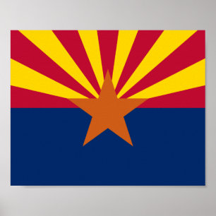 Póster Bandera del estado de Arizona