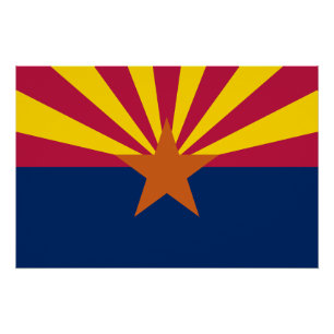 Póster Bandera del estado de Arizona