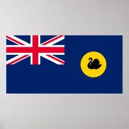 Póster Bandera del Estado de Australia Occidental