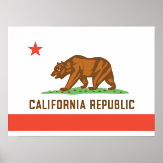 Póster Bandera del estado de California