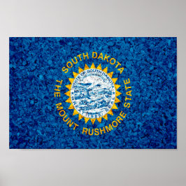 Póster Bandera del Estado de Dakota del Sur