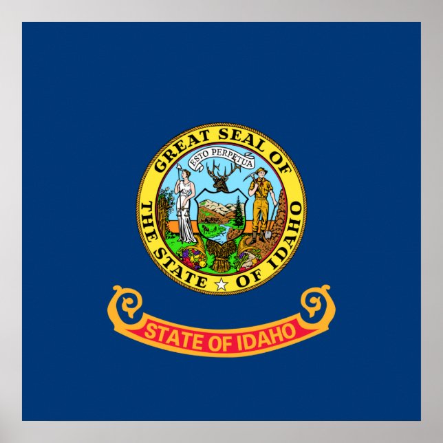 Póster Bandera del estado de Idaho (Frente)