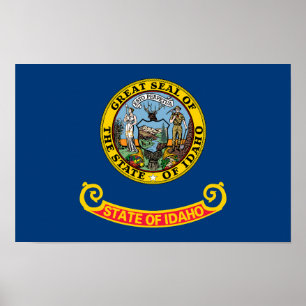 Póster Bandera del estado de Idaho