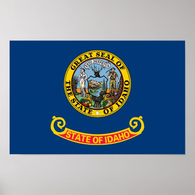 Póster Bandera del estado de Idaho (Frente)