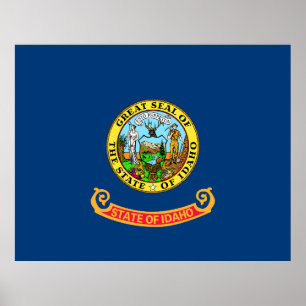 Póster Bandera del estado de Idaho