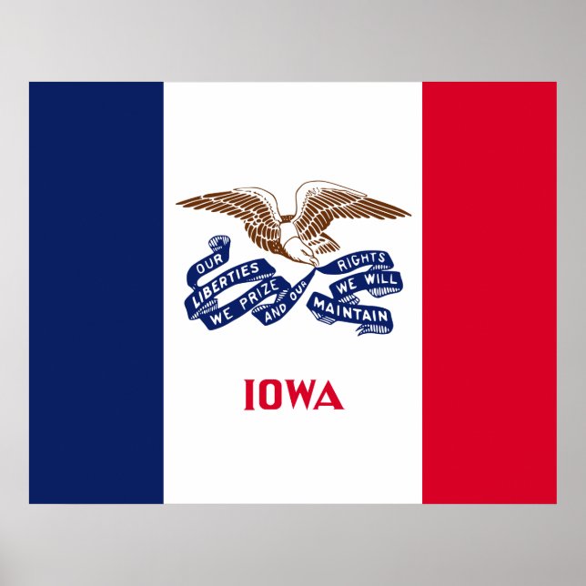 Póster Bandera del Estado de Iowa (Frente)