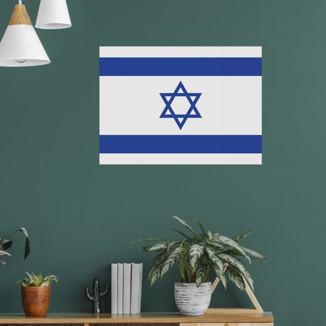 Póster Bandera del Estado de Israel, Estrella de David Ju (Salón 1)