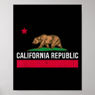 Póster Bandera del Estado de la República de California