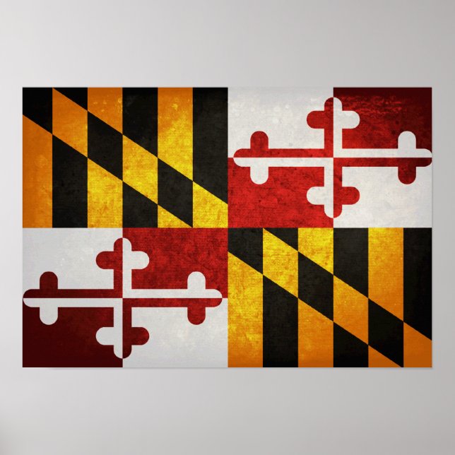 Póster Bandera del Estado de Maryland (Frente)