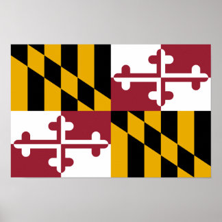 Póster Bandera del estado de Maryland