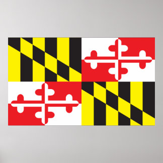 Póster Bandera del estado de Maryland