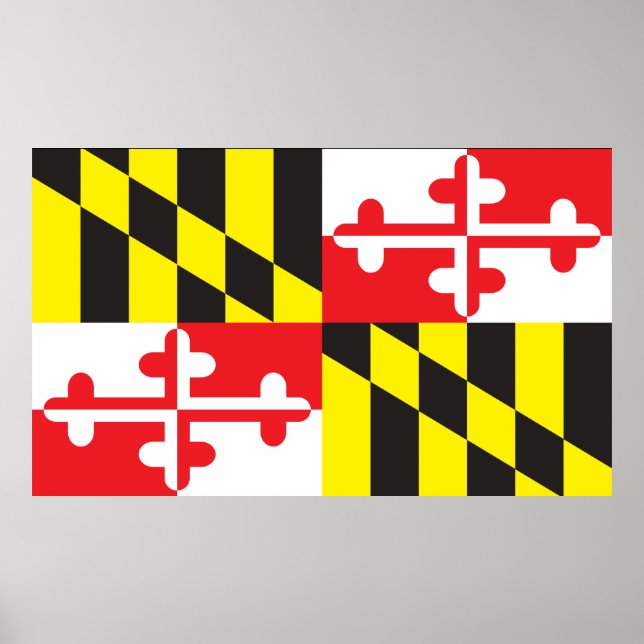 Póster Bandera del estado de Maryland (Frente)