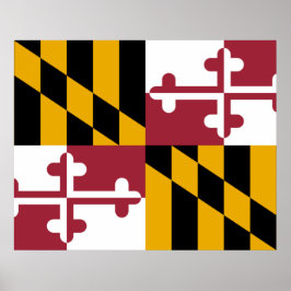 Póster Bandera del Estado de Maryland