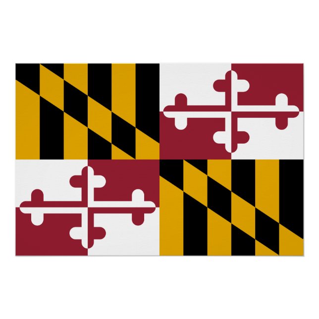 Póster Bandera del Estado de Maryland (Anverso)