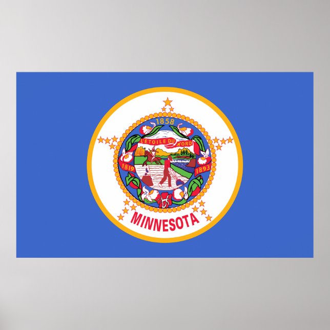 Póster Bandera del Estado de Minnesota (Frente)