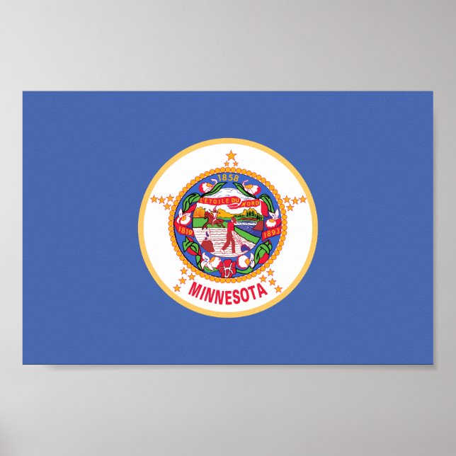 Póster Bandera del estado de Minnesota (Frente)