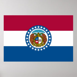 Póster Bandera del Estado de Misuri
