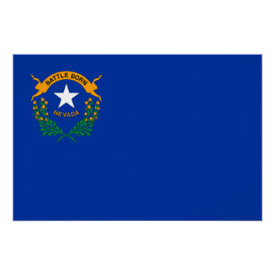 Póster Bandera del Estado de Nevada