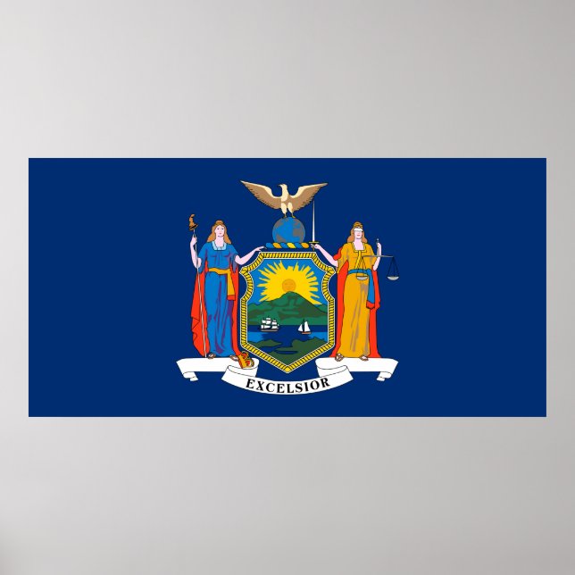 Póster Bandera del estado de Nueva York (Frente)