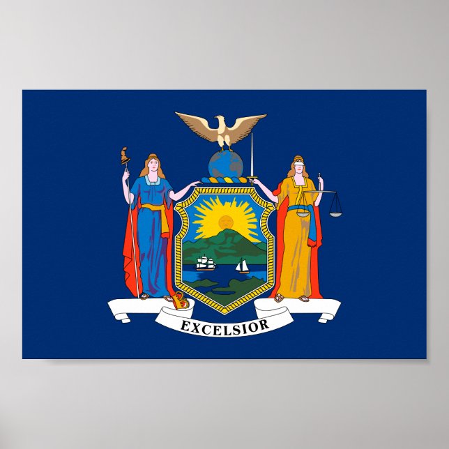Póster Bandera del Estado de Nueva York (Frente)