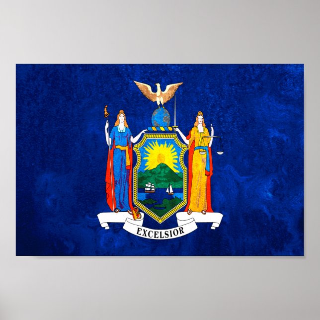 Póster Bandera del Estado de Nueva York (Frente)