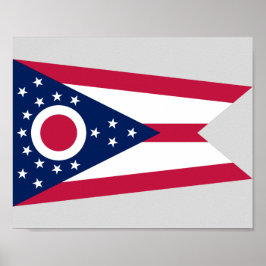 Póster Bandera del Estado de Ohio