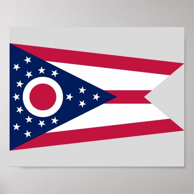 Póster Bandera del Estado de Ohio (Frente)