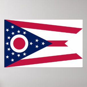 Póster Bandera del Estado de Ohio