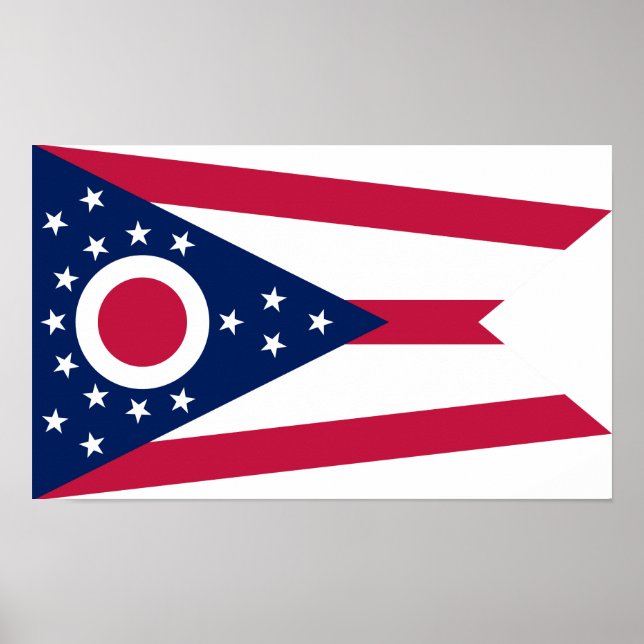 Póster Bandera del Estado de Ohio (Frente)