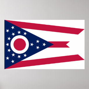 Póster Bandera del Estado de Ohio