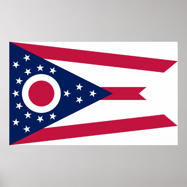 Póster Bandera del Estado de Ohio (Frente)