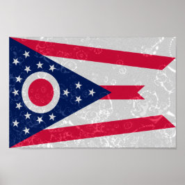 Póster Bandera del Estado de Ohio