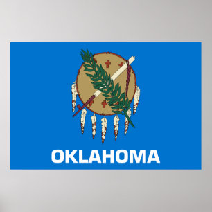Póster Bandera del estado de Oklahoma
