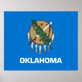 Póster Bandera del estado de Oklahoma