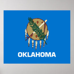 Póster Bandera del estado de Oklahoma
