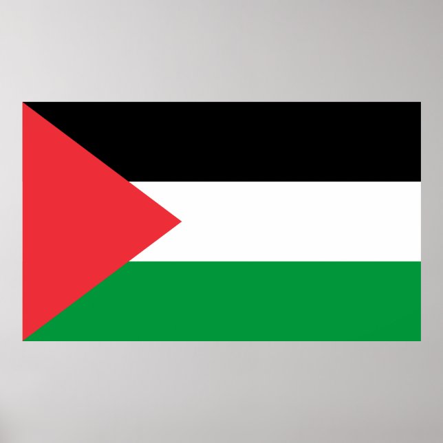Póster Bandera del estado de Palestina (Frente)