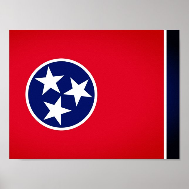 Póster Bandera del estado de Tennessee (Frente)