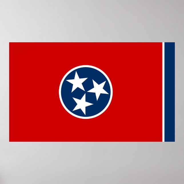 Póster Bandera del estado de Tennessee (Frente)