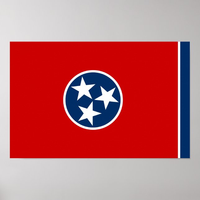 Póster Bandera del estado de Tennessee (Frente)