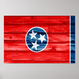 Póster Bandera del estado de Tennessee