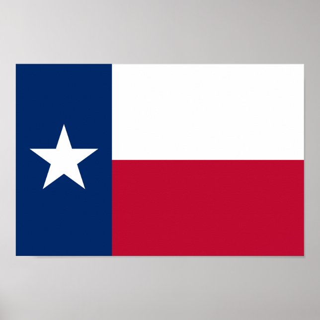 Póster Bandera del estado de Texas (Frente)