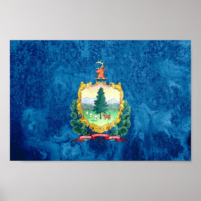 Póster Bandera del estado de Vermont (Frente)