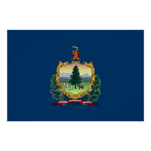 Póster Bandera del Estado de Vermont