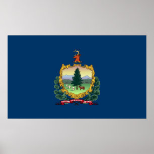 Póster Bandera del estado de Vermont