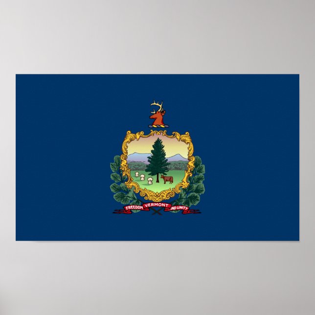 Póster Bandera del Estado de Vermont (Frente)