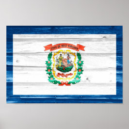 Póster Bandera del Estado de Virginia Occidental